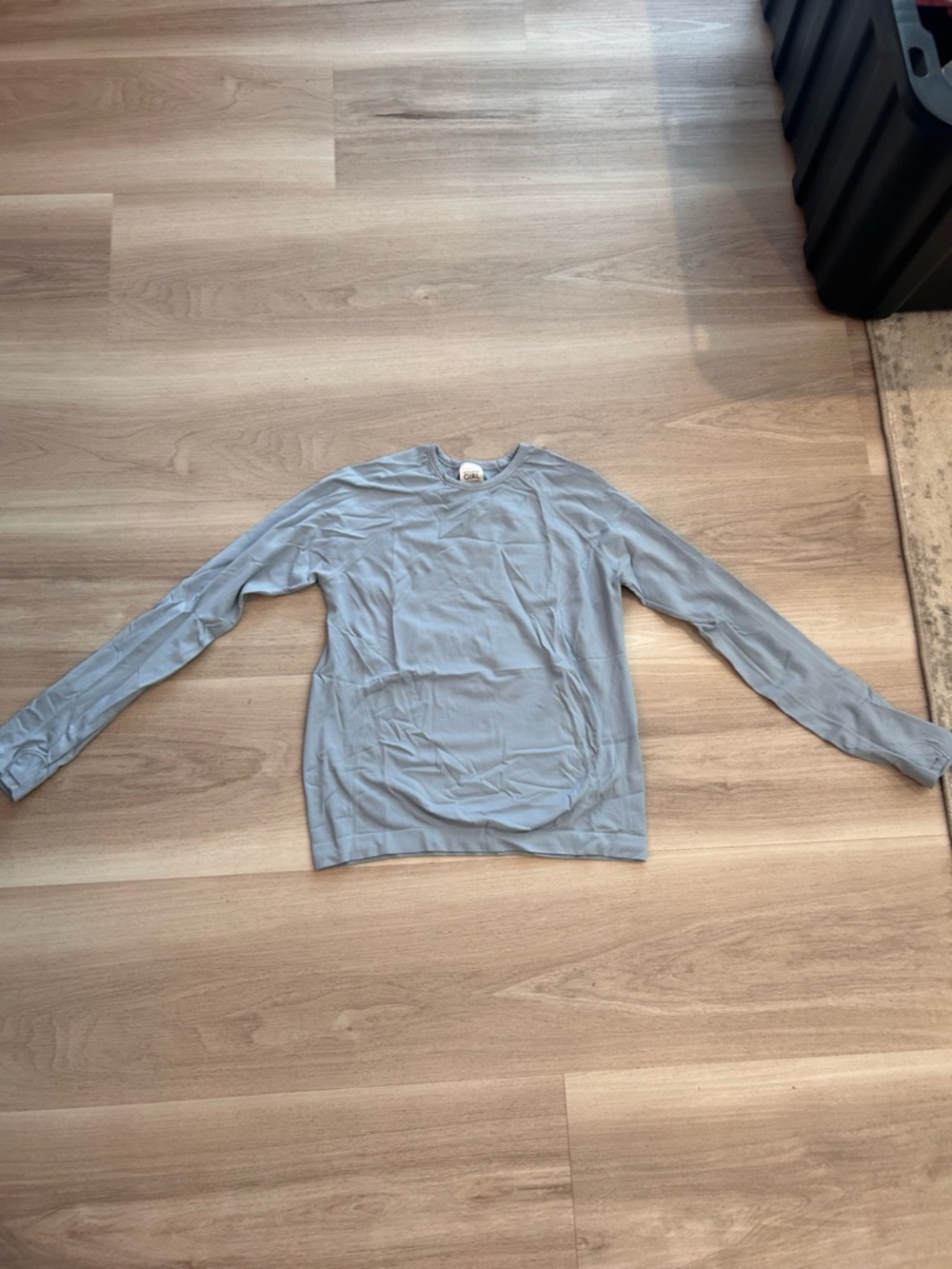 Athleta Girl Light Blue Crewneck Long Sleeve Top